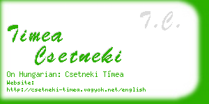 timea csetneki business card